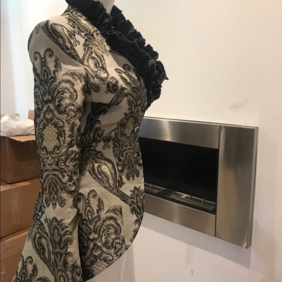 JACKET BLAZER with Ruffles / suit / suiting - Picture 5 of 5